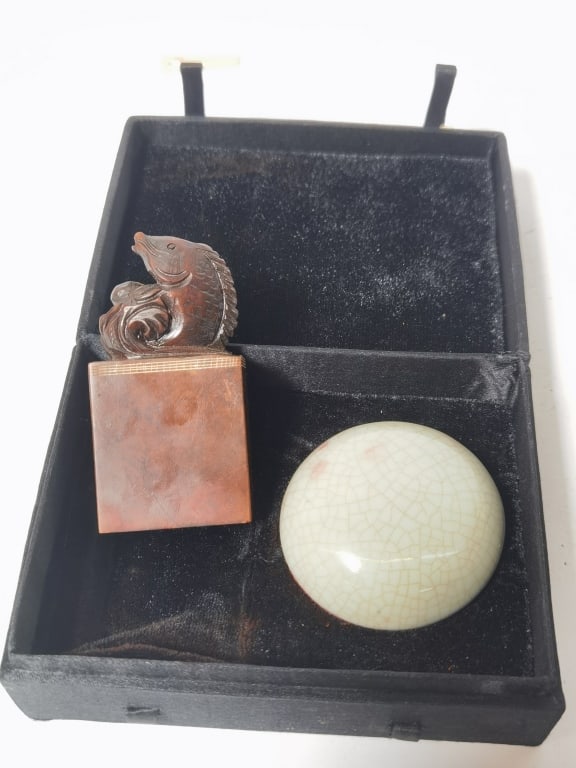 Vintage Chinese Soapstone Seal Set (1 of 3)