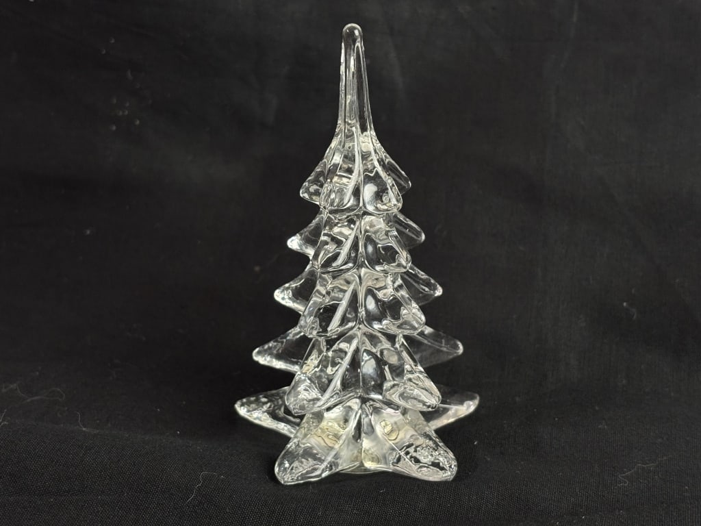 Vintage Clear Glass Christmas Tree (1 of 2)