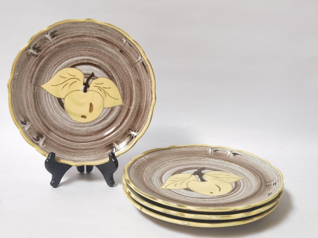 (4) Vintage Santa Anita Vreni Porcelain Apple Plat (1 of 2)