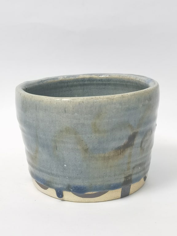 Hand Made Ceramic Flower Pot, Signed Red (1 of 4)