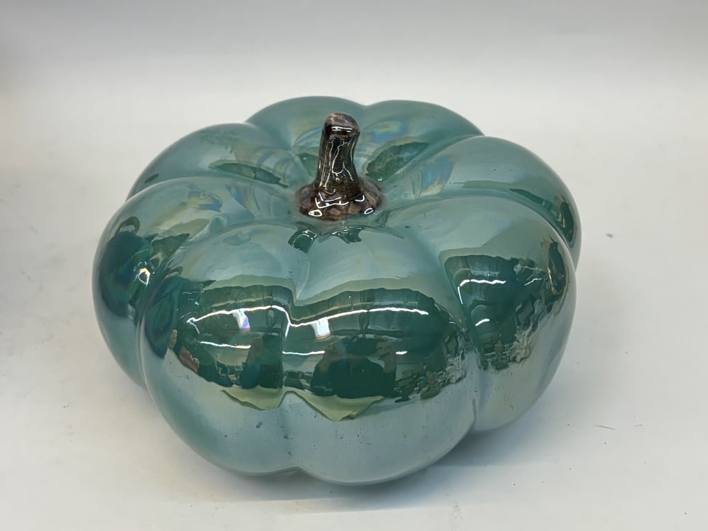 Green Porcelain Pumpkin (1 of 2)