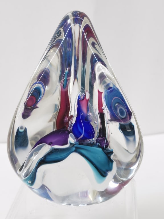 Vintage Art Glass Waterdrop Paperweight (1 of 4)