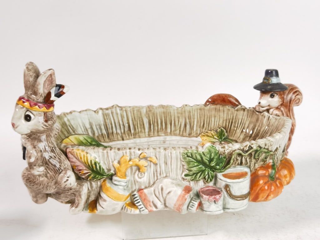 1995 Vintage Fitz & Floyd Porcelain Thanksgiving D (1 of 6)