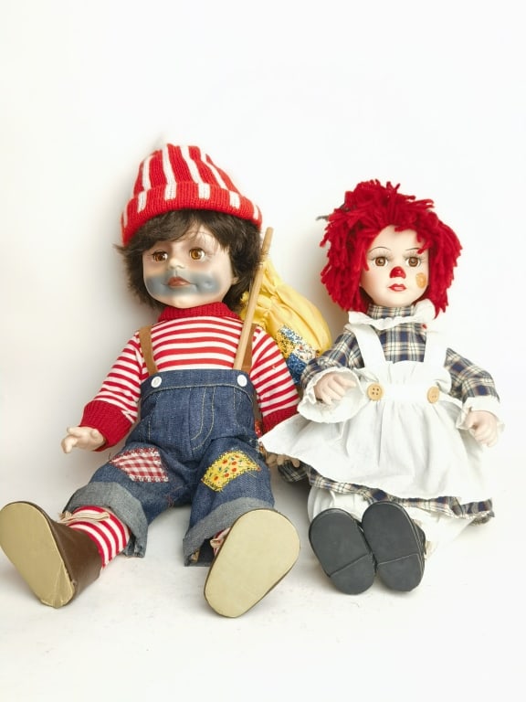 (2) Vintage Porcelain Clown Dolls (1 of 3)