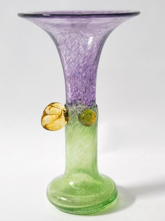Vintage Kosta Boda Purple/Green Art Glass Vase (1 of 3)