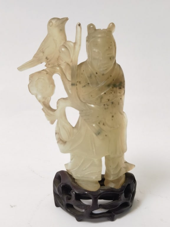 19th C. Chinese Jade Carved Figurine (1 of 4)