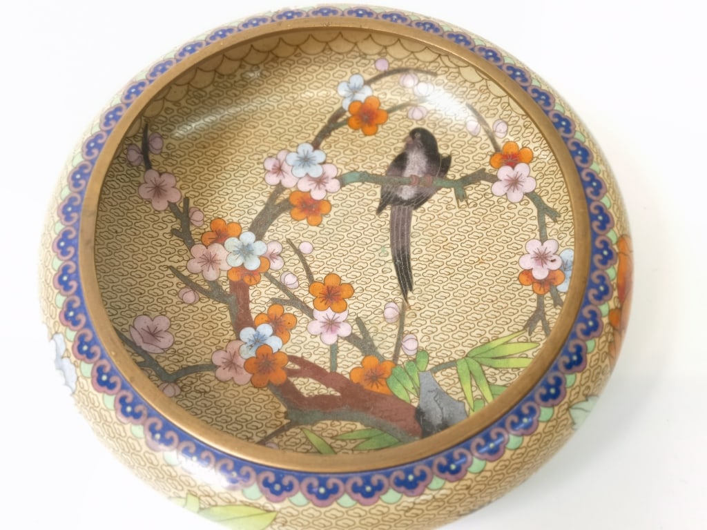Large Chinese Cloisonne Brush Washer (1 of 4)