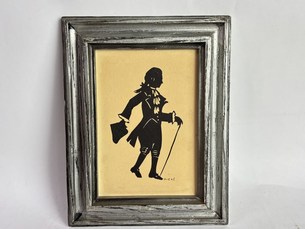Vintage Silhouette Art: Vintage Silhouette Art, 9 1/8in by 7 1/8in