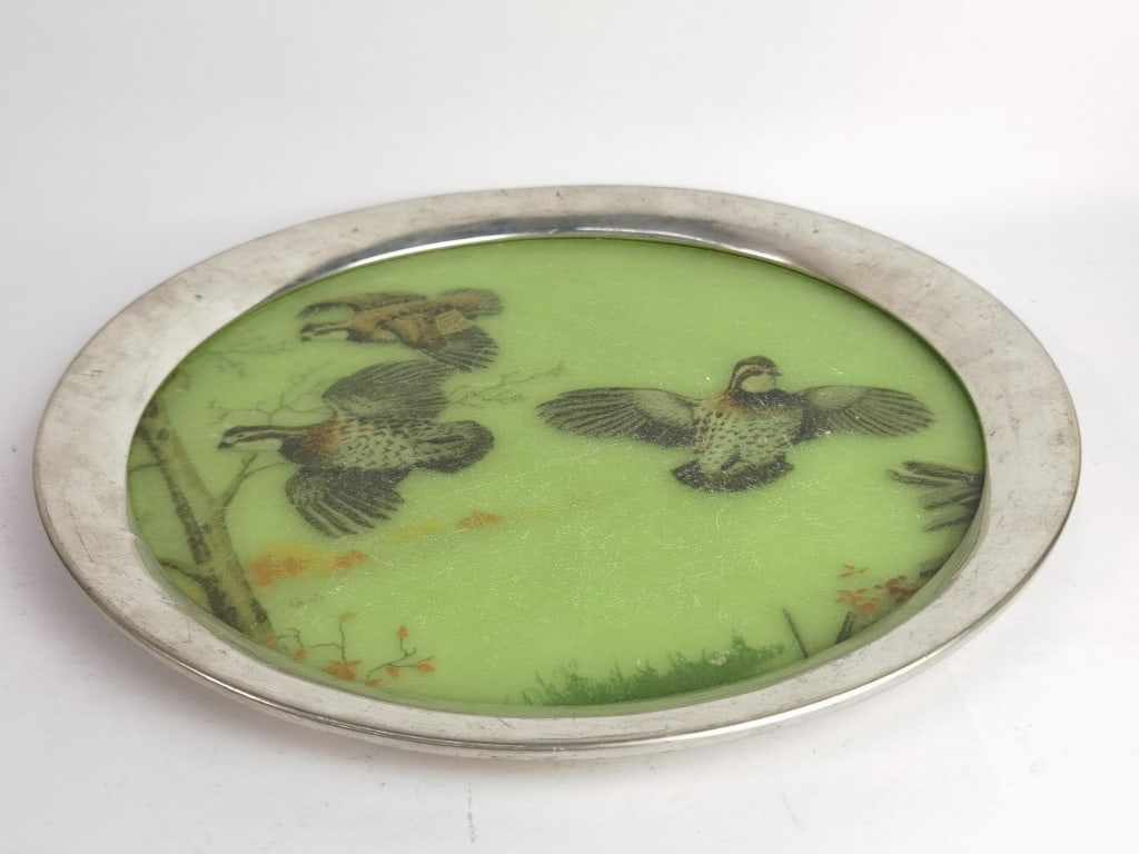Vintage Metal Frame Platter - 2