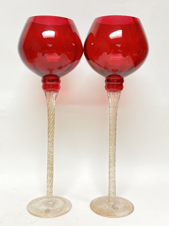 (2) Home Essentials Red Voltare Glasses (1 of 4)