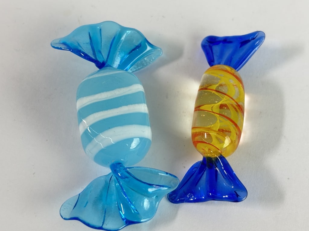 (2) Vintage Murano Italy Art Glass Candies (1 of 2)