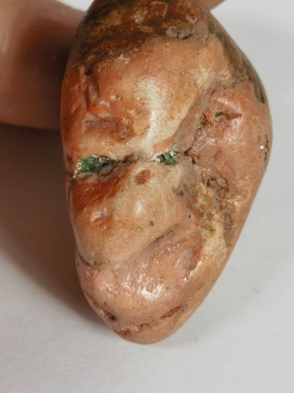 Vintage Hand Painted Face Rock: Vintage Hand Painted Face Rock, 2.25in