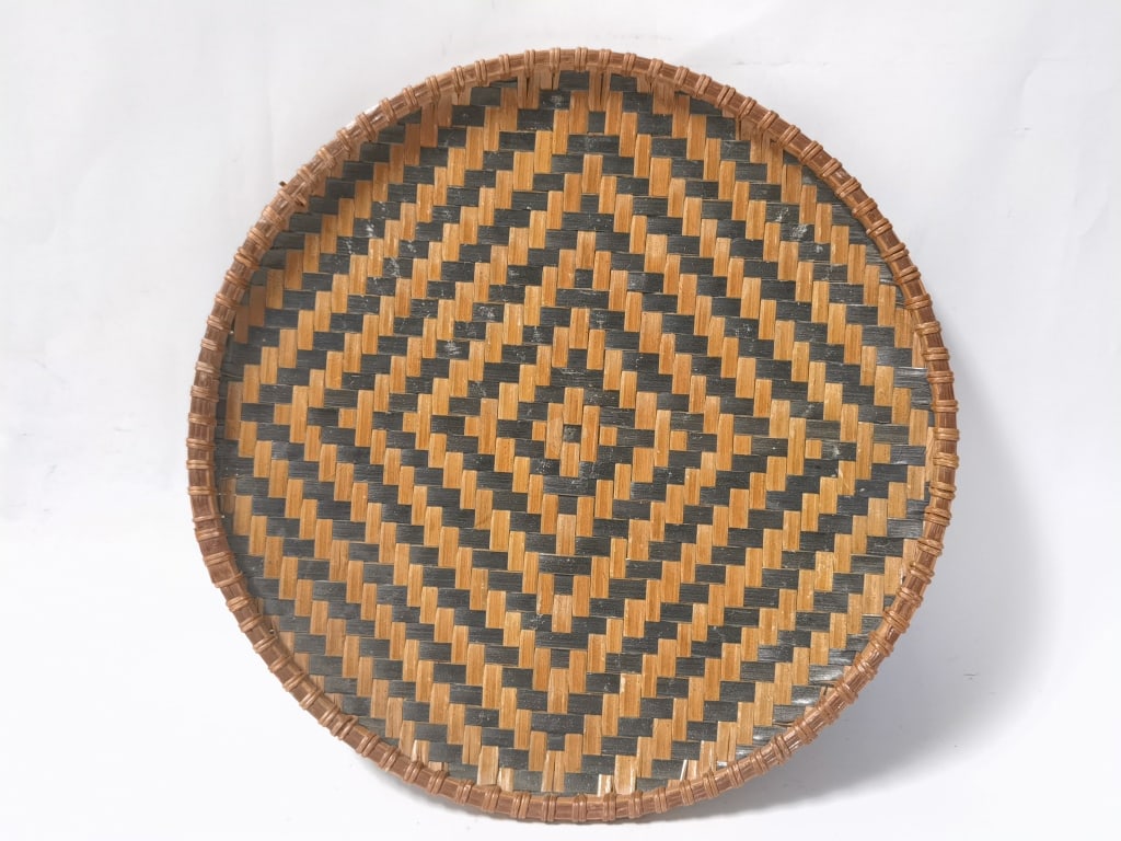 Vintage Rattan Plate (1 of 2)