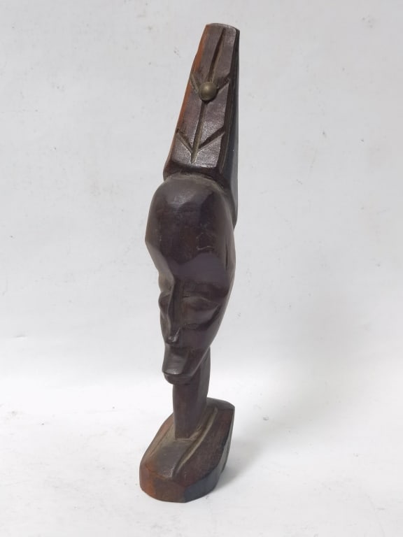 Vintage Stylized African Bust with Headdress (1 of 3)