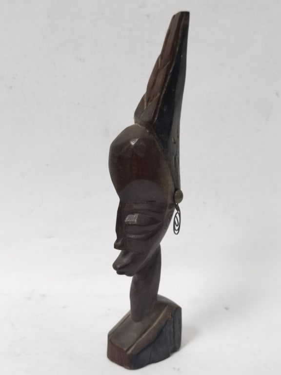 Vintage Slender Stylized African Hardwood Bust (1 of 3)