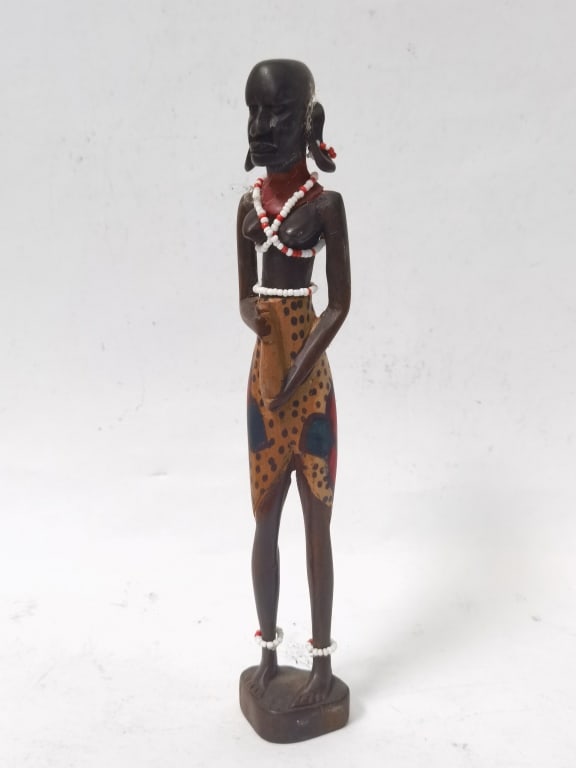 Vintage Beaded African Female Figurine (1 of 4)