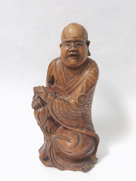 Vintage Chinese Longanwood Carved Buddha (1 of 5)