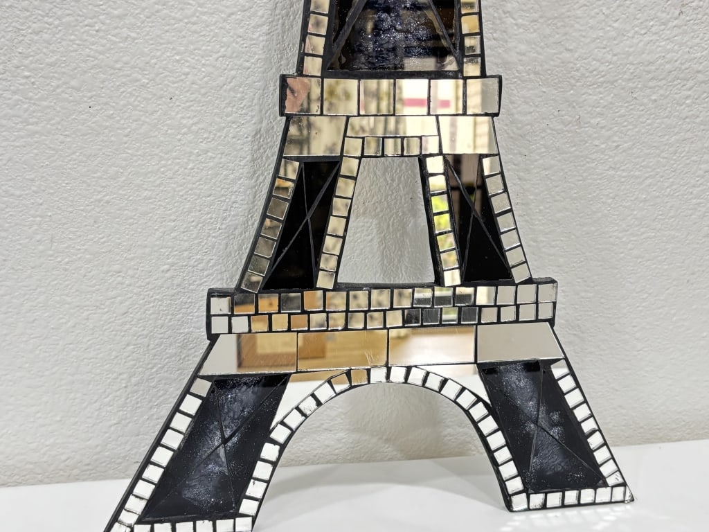 Mosaic Mirrored Eiffel Tower Wall Decor - 2