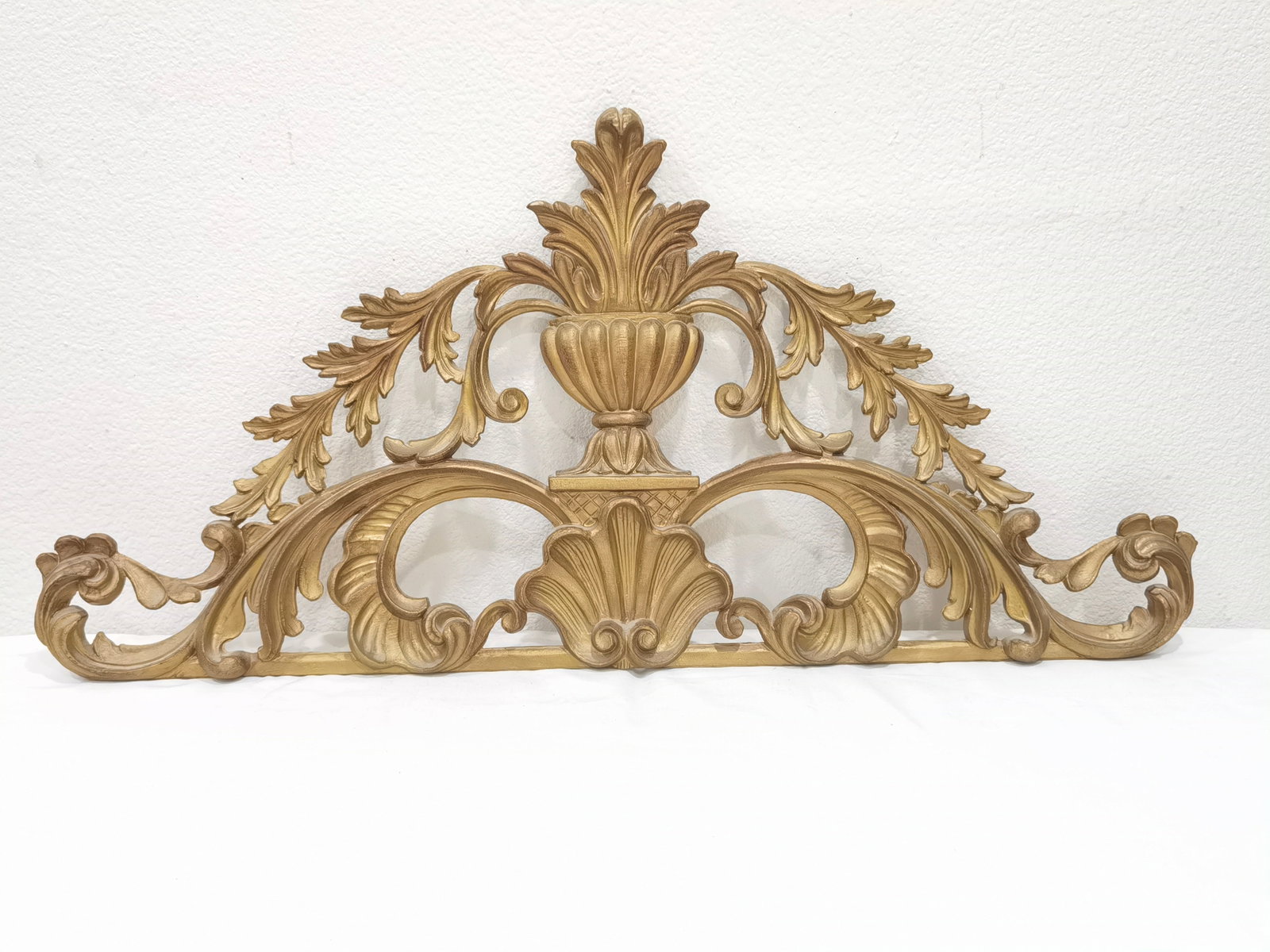 Gold-Tone Plastic Wall Decor: Gold-Tone Plastic Wall Decor, 30in by 14.5in