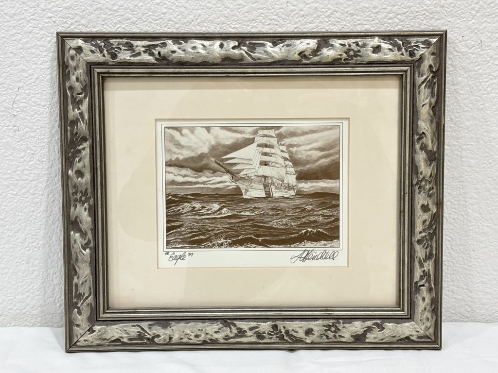 Signed J.A. Kendall "Eagle" Lithograph (1 of 5)