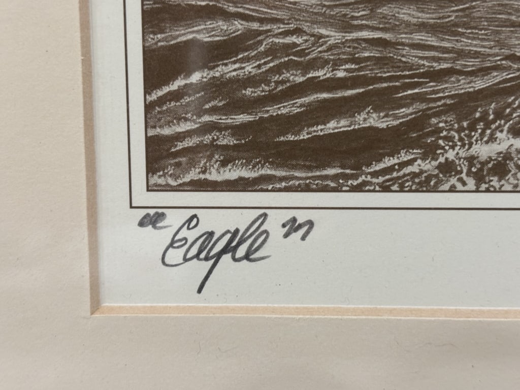 Signed J.A. Kendall "Eagle" Lithograph - 4