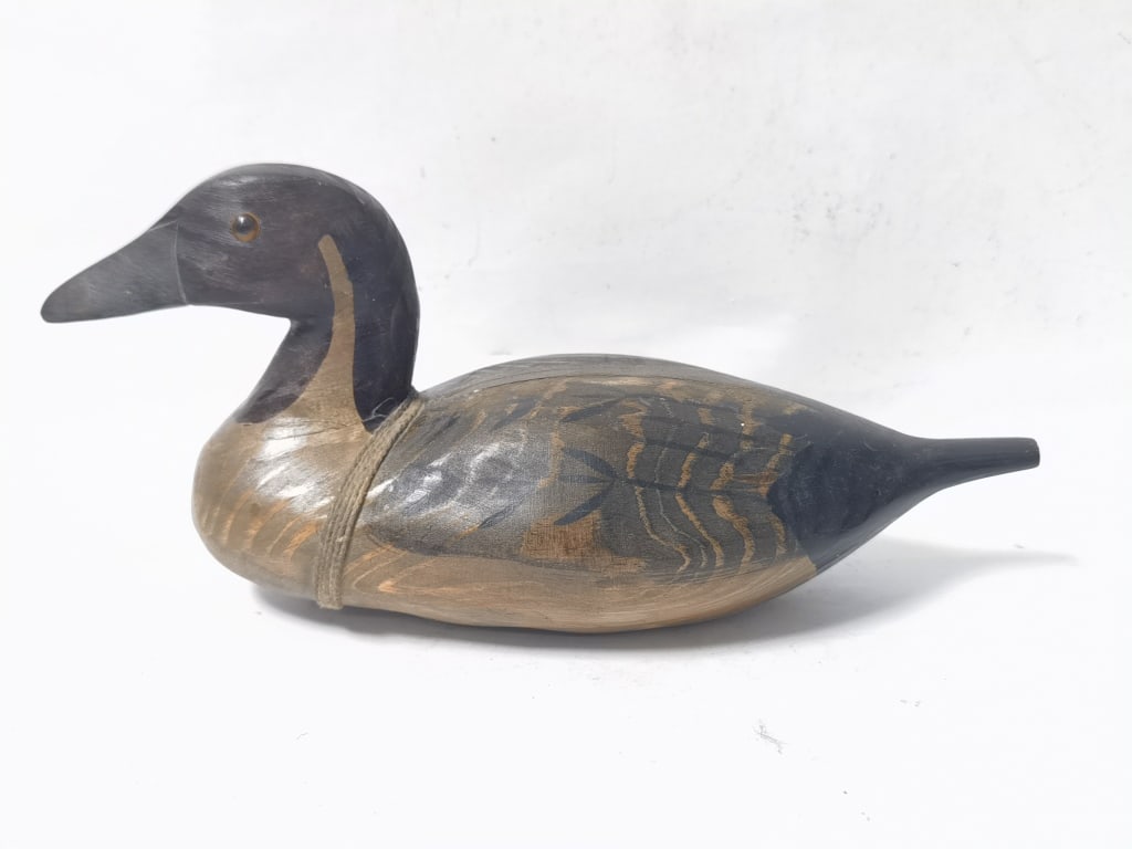 Vintage Hand-Painted Wooden Duck Decoy (1 of 5)