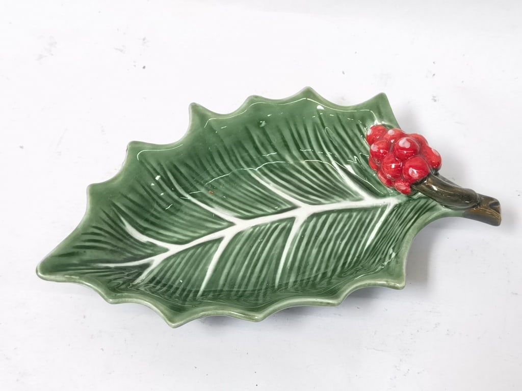 Vintage Maxcera Holly Leaf Ceramic Serving Dish - 2
