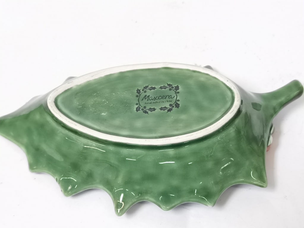 Vintage Maxcera Holly Leaf Ceramic Serving Dish - 3