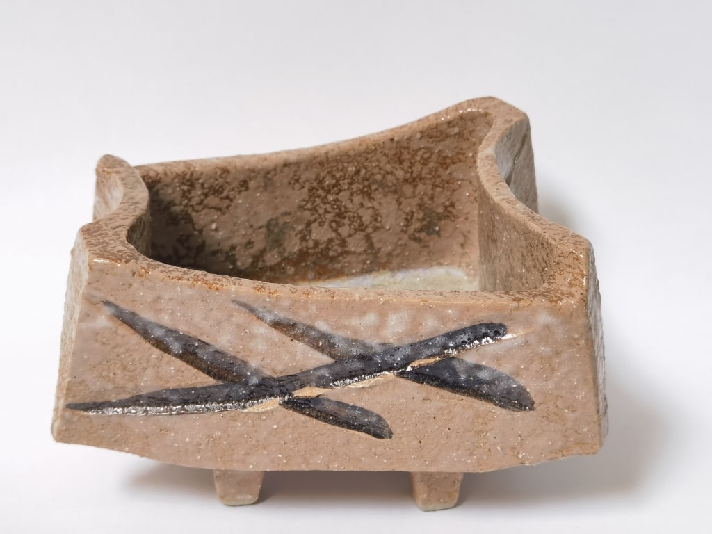 Vintage Japanese Glazed Stoneware Tripod Planter (1 of 5)