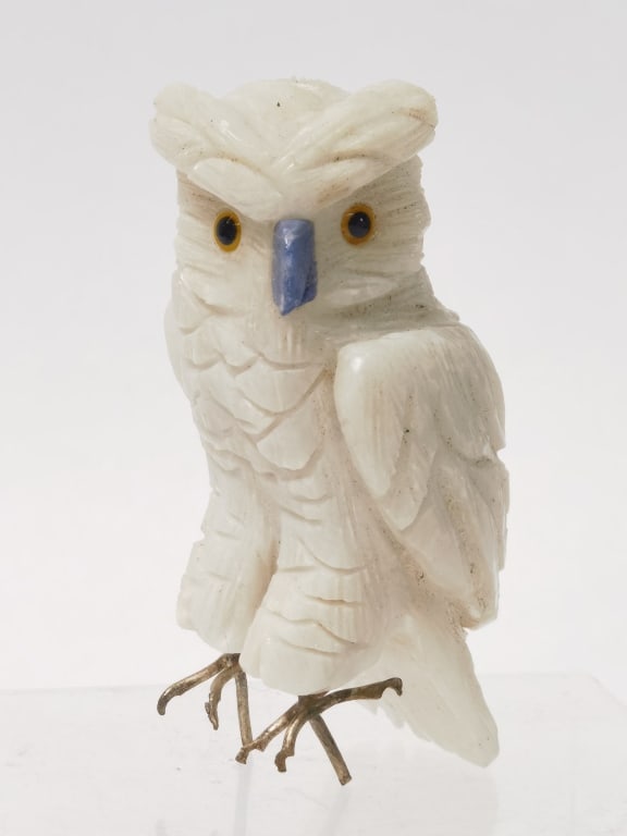 Hand-Carved Stone Owl Figurine (1 of 5)