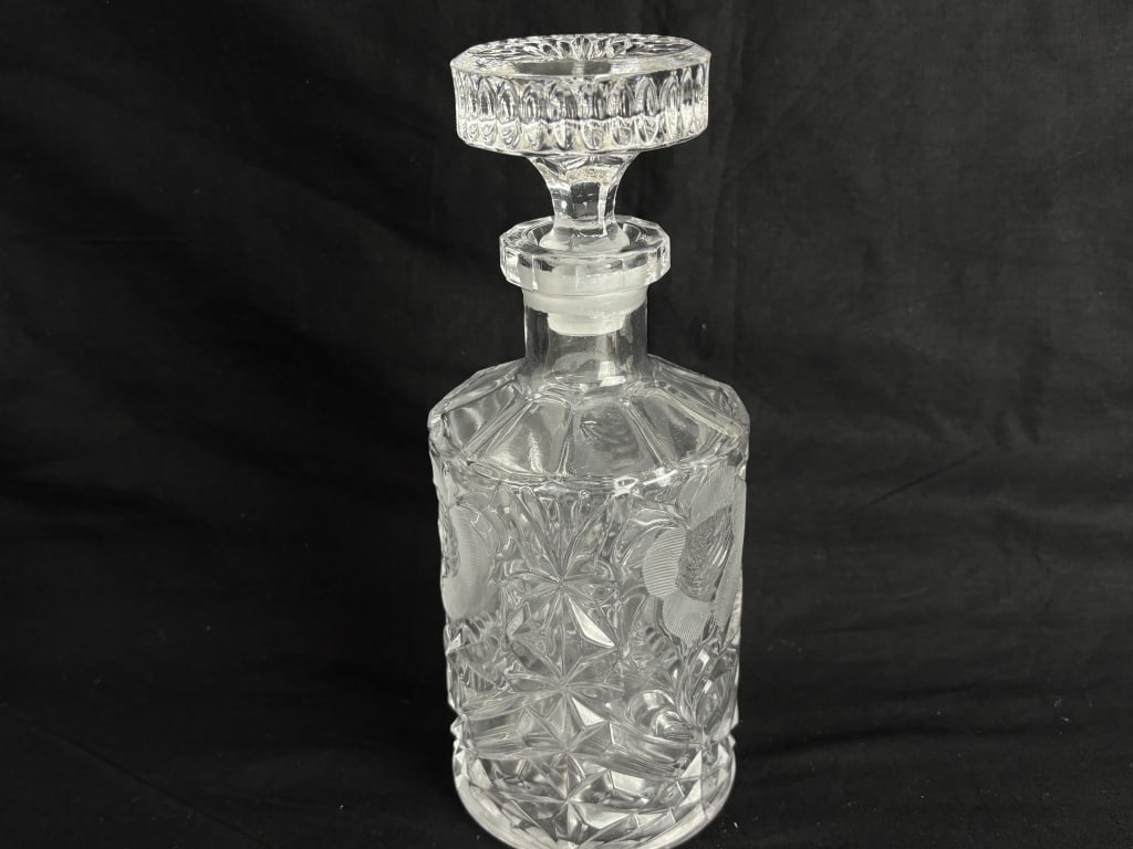 Vintage English Cut Crystal Whiskey Decanter (1 of 4)