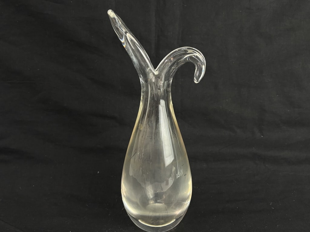 Vintage Steuben Crystal Sheared Rim Vase (1 of 4)