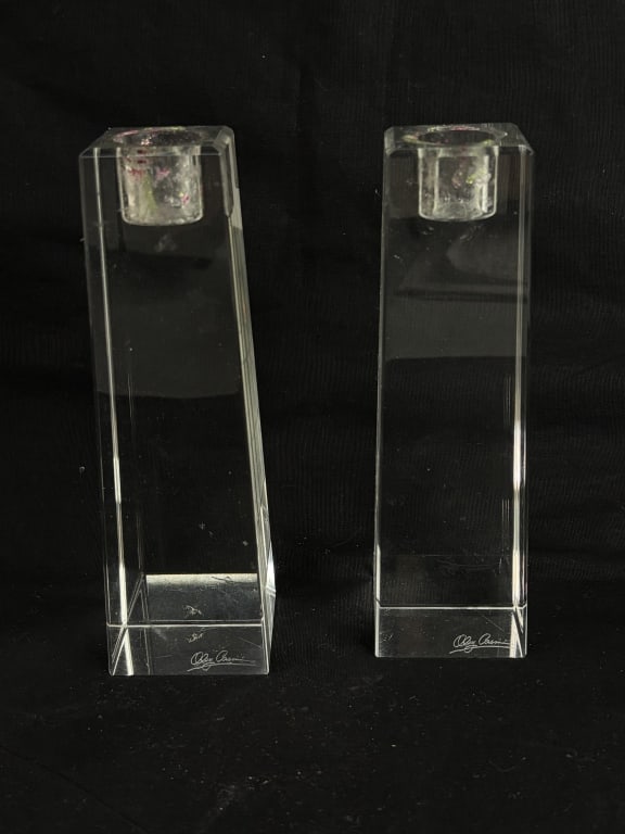 Pr. of Oleg Cassini Crystal Candlesticks (1 of 3)