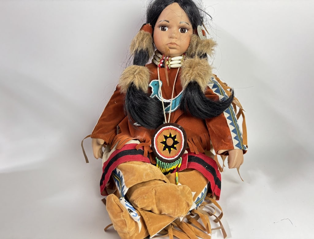 Vintage Native American Porcelain Doll (1 of 4)