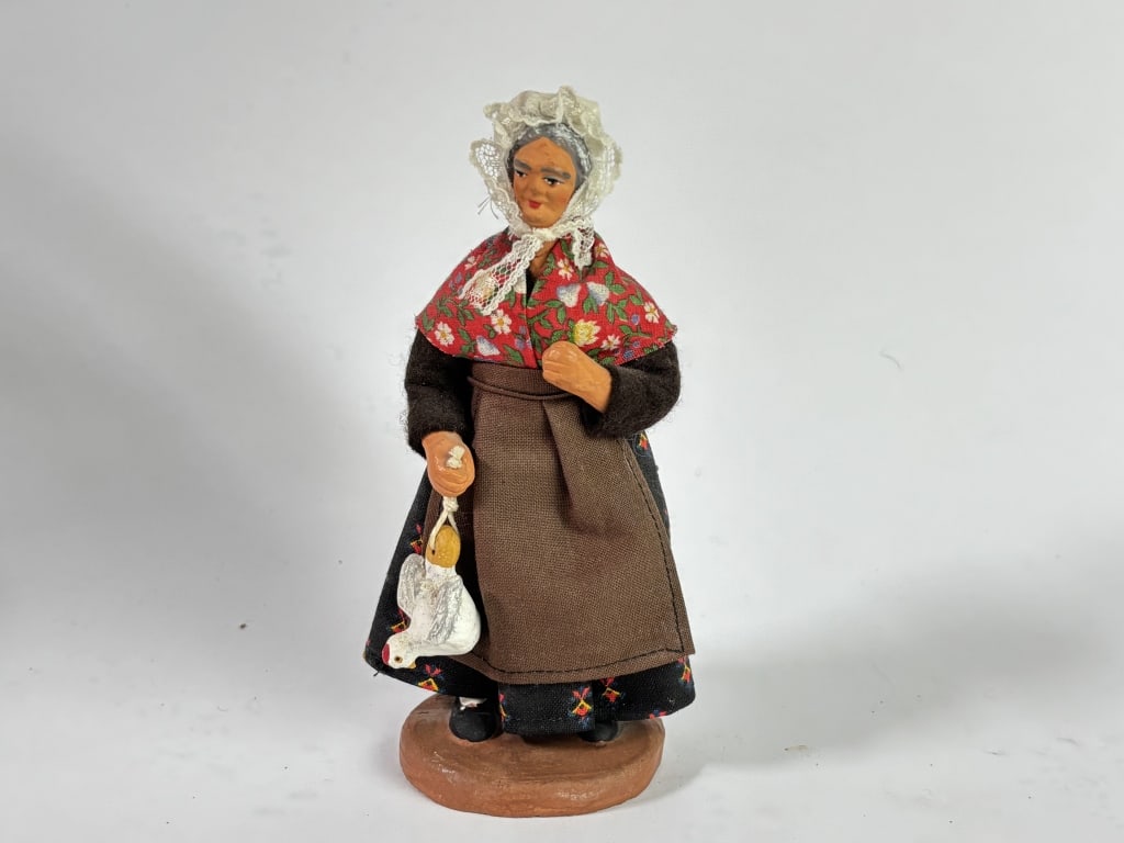 Vintage Marius Chave French Terracotta Figurine (1 of 3)
