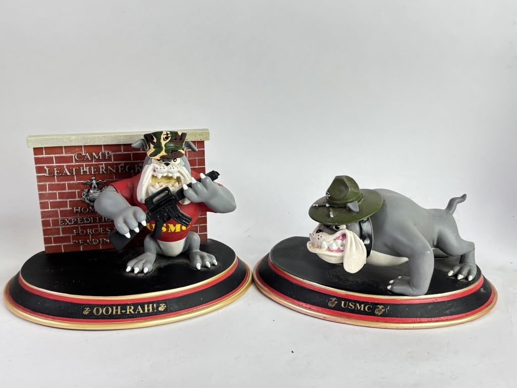 (2) Vintage Bradford Exchange "Devil Dog" Figurine (1 of 5)