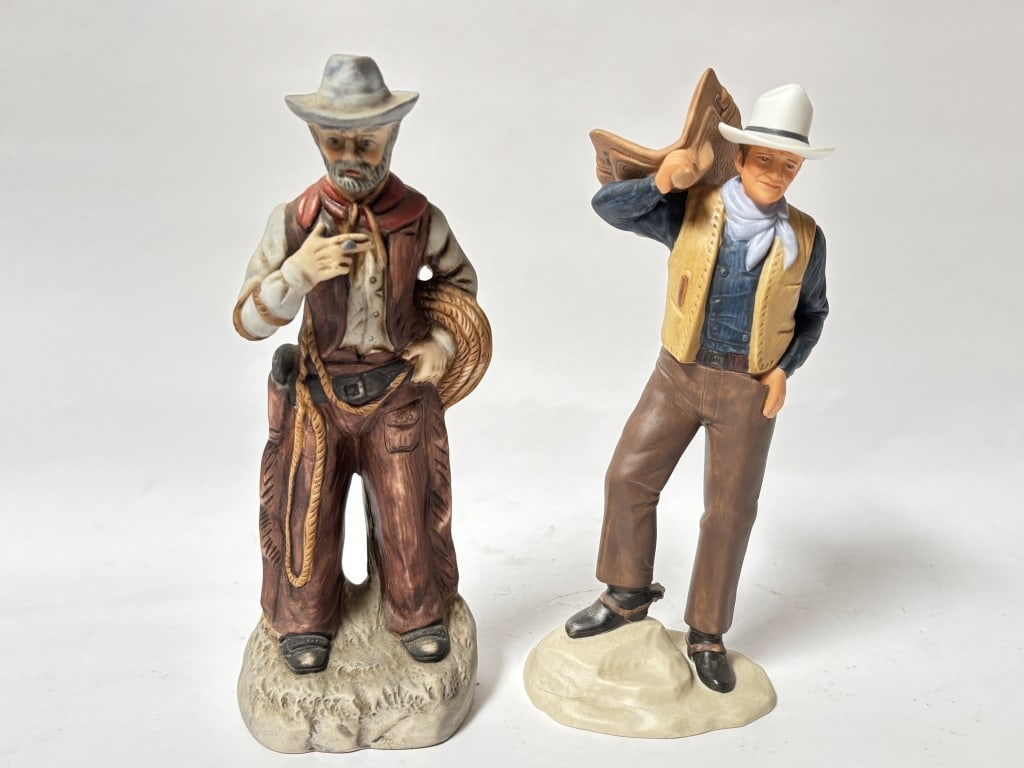 (2) Vintage Porcelain Cowboy Figurines (1 of 4)