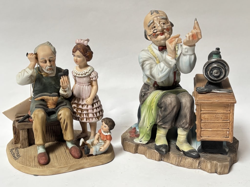 (2) Vintage Norman Rockwell Porcelain Figurines (1 of 4)