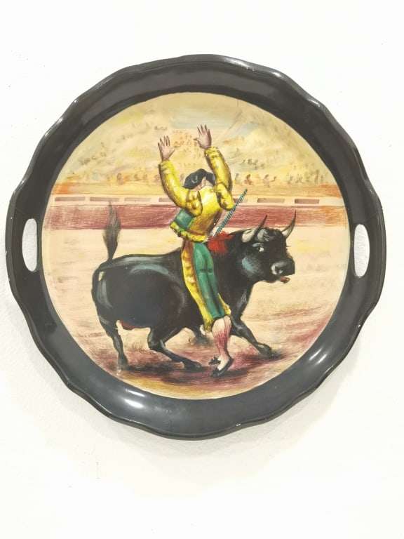 Vintage Spanish Hand Painted Matador Tray (1 of 3)