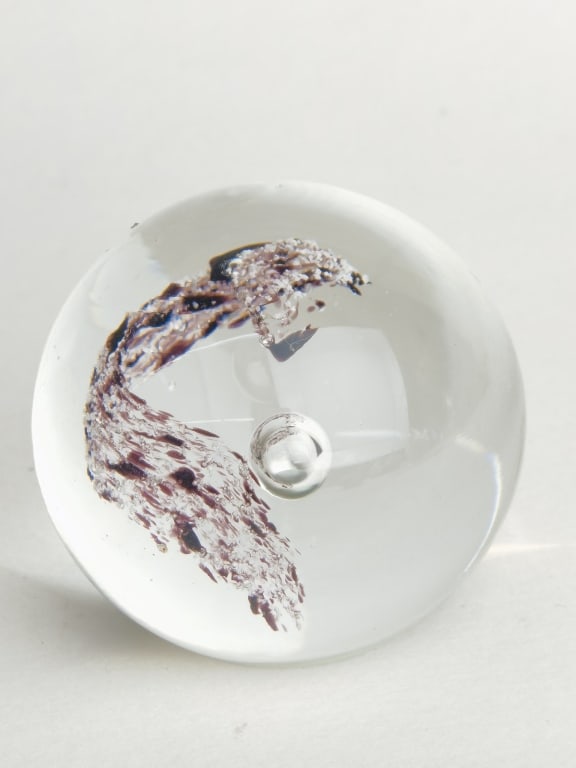 Vintage Amethyst Splatter Glass Paperweight (1 of 3)
