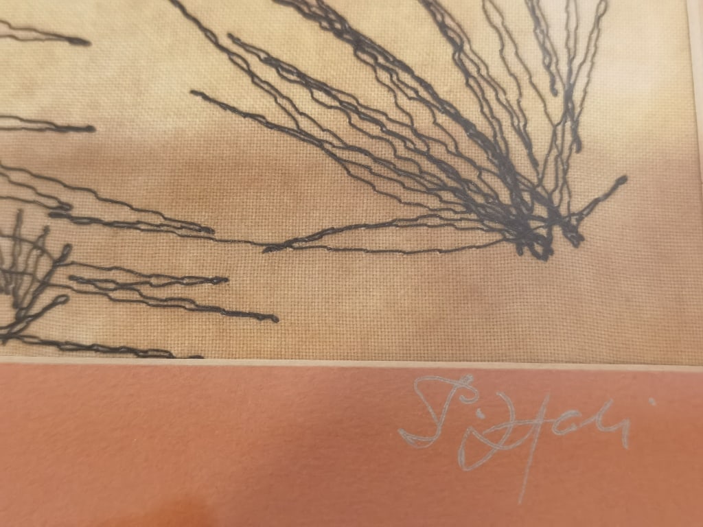 Signed Landscape Fabric Art - 3