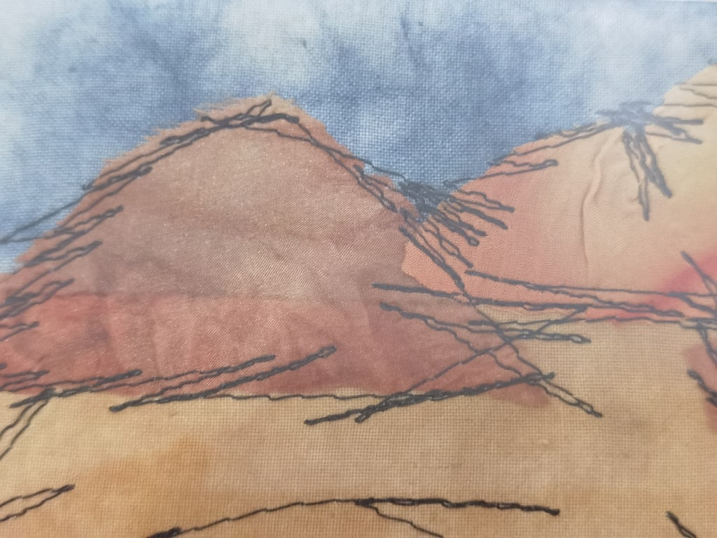 Signed Landscape Fabric Art - 4