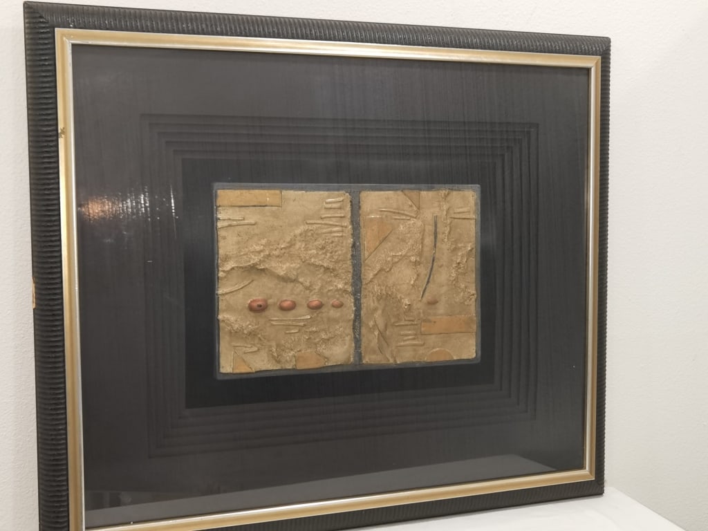 "Eruption II" Mix Media Wall Art: "Eruption II" Mix Media Wall Art, 38in by 32.5in
