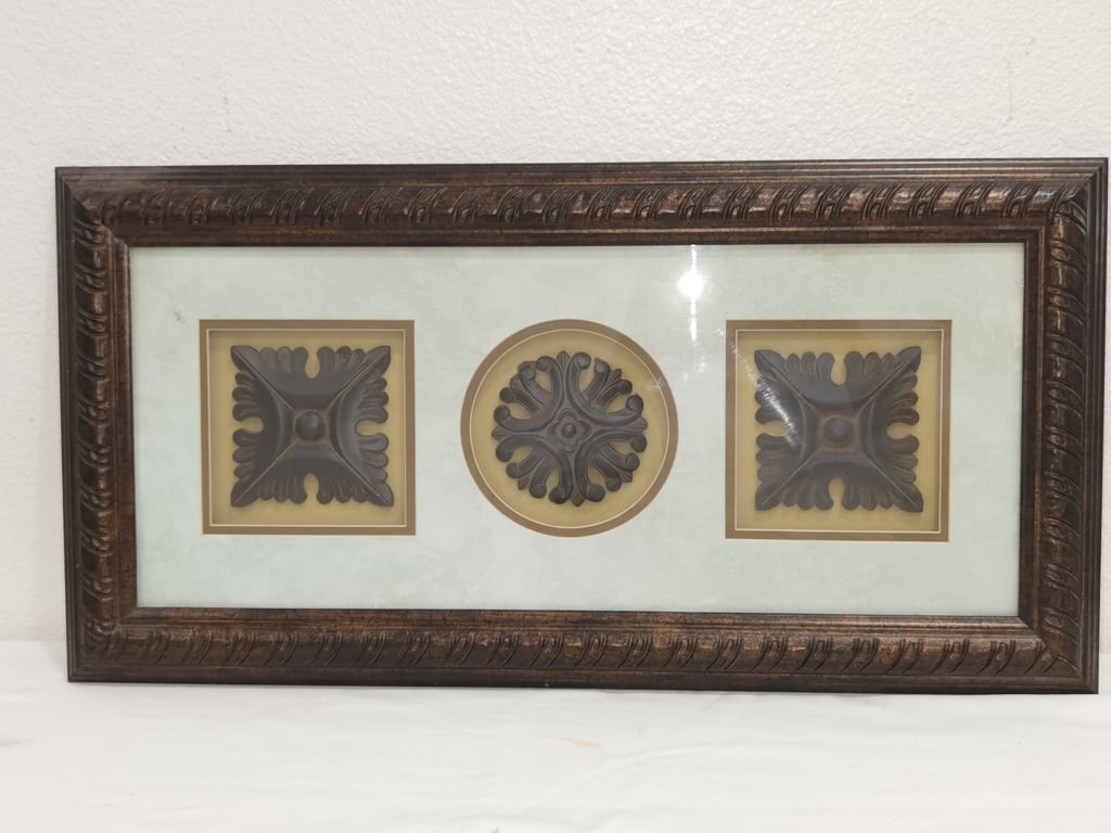 Wood Carved Wall Decor: Wood Carved Wall Decor, 24in by 12in