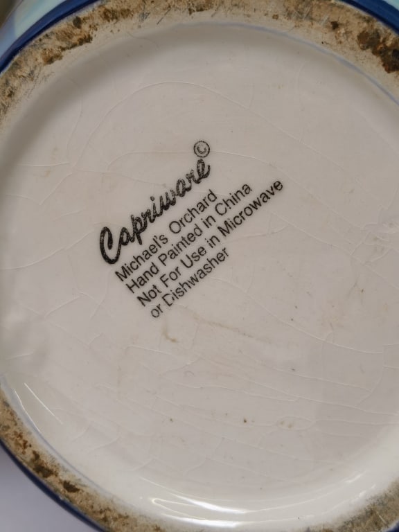 (2) Capriware "Michael's Orchard" Ceramic Canister - 4