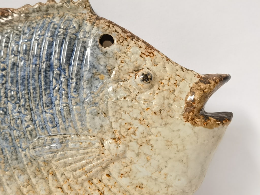 Glazed Stoneware Fish Sculpture - 2