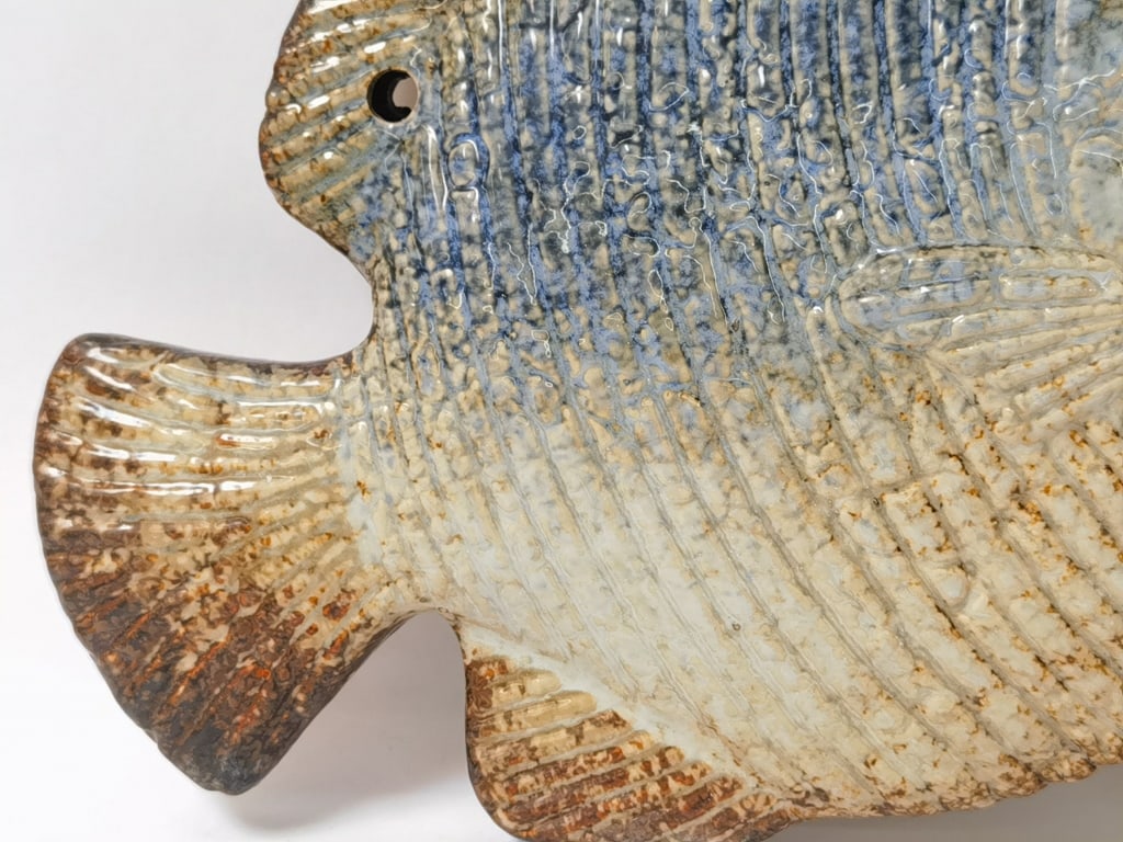 Glazed Stoneware Fish Sculpture - 3
