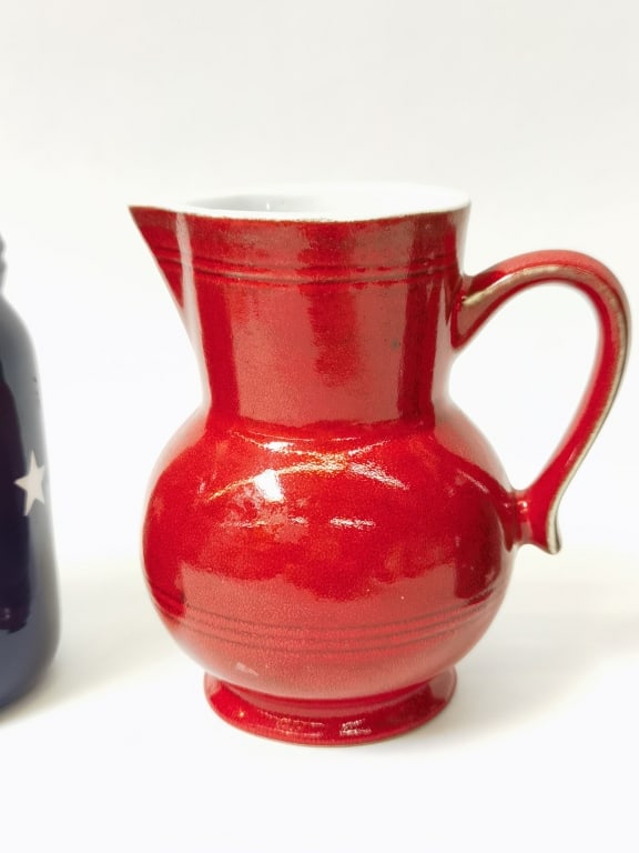 Americana Ceramic Pitcher and Jars - 3