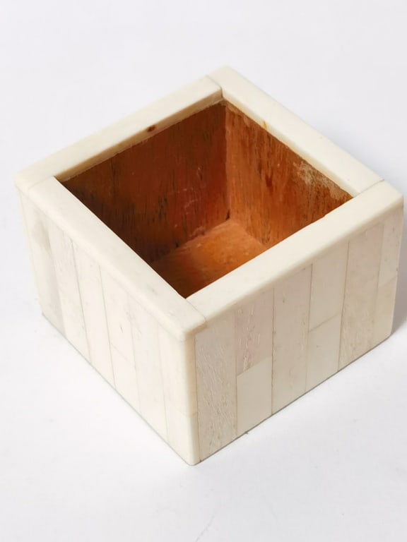 Square Bone-Veneer Planter - 2