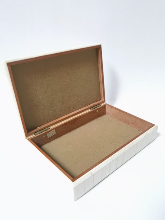 Rectangular Inlaid Bone Trinket Box - 2